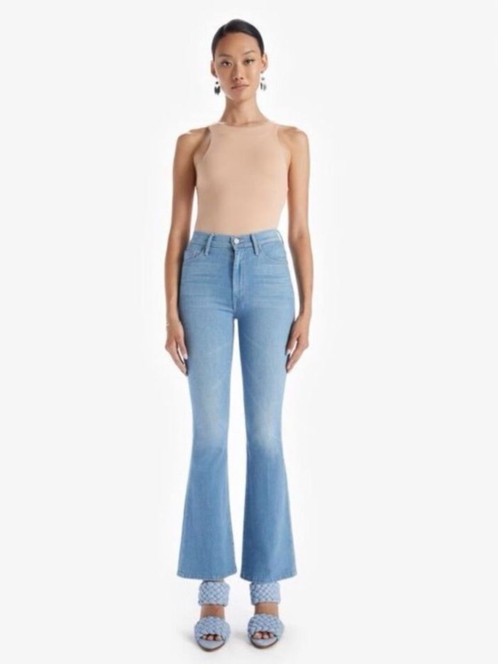 MOTHER High Waisted Weekender Skimp Jeans in Hold My Hand - Size 28